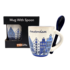 Typisch Hollands Espresso mug with spoon - Amsterdam - White Blue