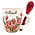 TTD Gifts Espresso mok met lepel - Rode tulpen