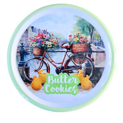 Typisch Hollands Dutch Bicycle Cookies in Storage Tin - Bicycle on Bridge - 114g