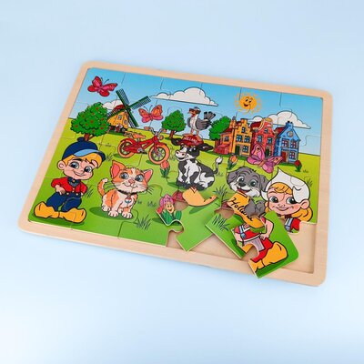 Matix Houten legpuzzel - Holland -24 stukjes