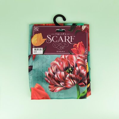 Matix Women's scarf - Pretty tulips Green