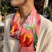 Matix Damenschal – Hübsche Tulpen, Grün - Copy