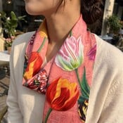 Matix Damesjaal - Pretty tulips Roze