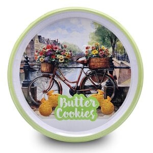 Typisch Hollands Dutch Bicycle Cookies in Storage Tin - Bicycle on Bridge - 114g
