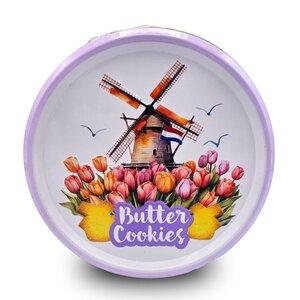 Typisch Hollands Storage tin - brittle butter cookies - tulip-shaped