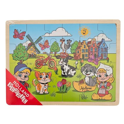 Matix Houten legpuzzel - Holland -24 stukjes