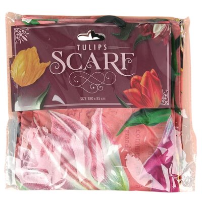 Matix Damesjaal - Pretty tulips Roze