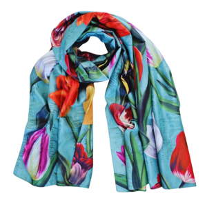 Matix Women's scarf - Pretty tulips Green