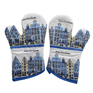 TTD Gifts Ofenhandschuhe Giebelhäuser Amsterdam - Delfter Blau