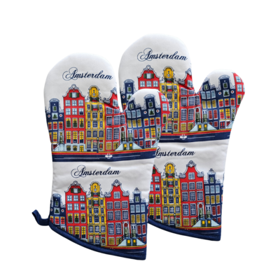 TTD Gifts Oven Mitts Gable Houses Amsterdam - Colored
