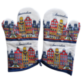 TTD Gifts Ovenwanten Gevelhuisjes Amsterdam - Gekleurd