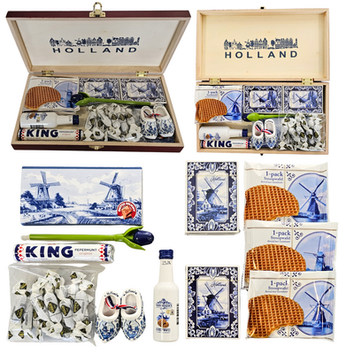 typisch-hollands-geschenkpakket Geschenkkistje - Holland Delfts blauwe-geschenken