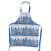 TTD Gifts Küchenschürze – Giebelhäuser – Amsterdam – Delfter Blau