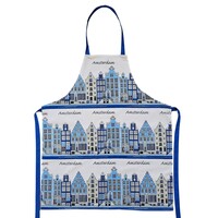 TTD Gifts Küchenschürze – Giebelhäuser – Amsterdam – Delfter Blau