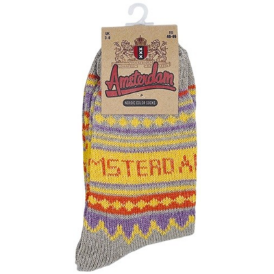TTD Gifts Nordic Amsterdam Socken Beige Größe 40-46