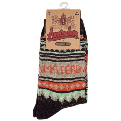 TTD Gifts Nordic Amsterdam Coffee socks size 40-46