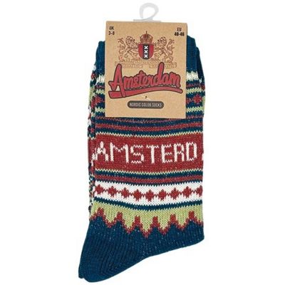 TTD Gifts Nordic Amsterdam Navy socks size 40-46