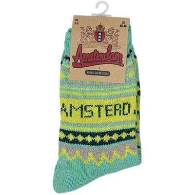 TTD Gifts Nordic Amsterdam Green Socken Größe 40-46