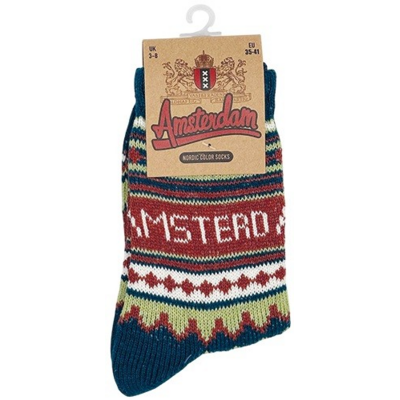 TTD Gifts Nordic Amsterdam Navy socks size 35-41