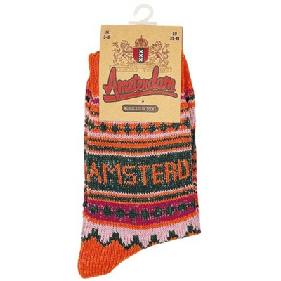 TTD Gifts Nordic Amsterdam Orange socks size 35-41