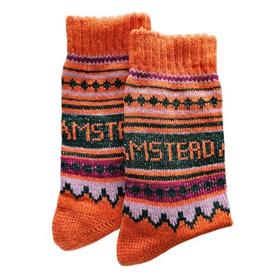 TTD Gifts Nordic Amsterdam Orange socks size 40-46