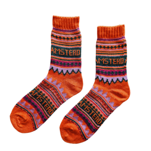 TTD Gifts Nordic Amsterdam Orange socks size 35-41