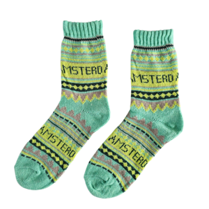 TTD Gifts Nordic Amsterdam Green Socken Größe 40-46