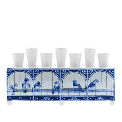 Heinen Delfts blauw Tulpenvase Birdcage Rechteck Cabinet des Fleurs