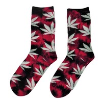 Holland sokken Damessokken rood cannabis maat 36-42