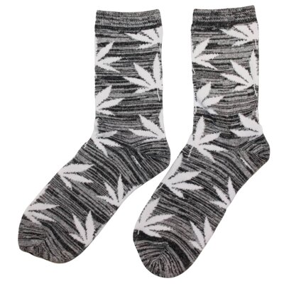 Holland sokken Damessokken met wit cannabisblad - maat 36-42