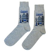 TTD Gifts Damessokken Delfts blauwe huisjes  maat 35-41