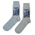 TTD Gifts Herensokken Delfts blauwe huisjes  maat 40-46