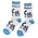TTD Gifts Damessokken - Holland blauw-wit - Kuspaar en Molens maat 35-41