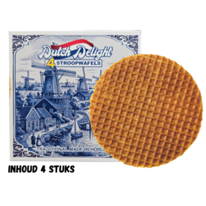 Stroopwafels (Typisch Hollands) Stroopwafels in nostalgisch doosje Delfts blauw -Nederlands molenlandschap
