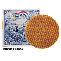 Stroopwafels (Typisch Hollands) Stroopwafels in nostalgisch doosje Delfts blauw - Molen-tulpenlandschap