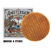 Stroopwafels (Typisch Hollands) Stroopwafels in nostalgisch doosje Amsterdam Stadsgezicht