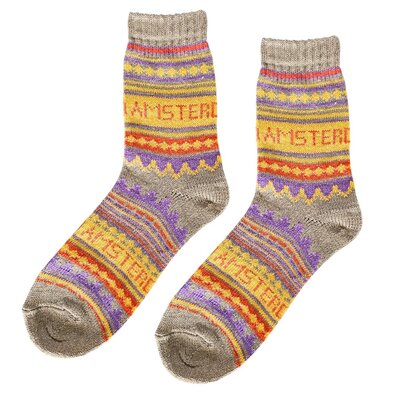 TTD Gifts Nordic Amsterdam Socks Beige size 35-41