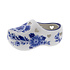 Heinen Delfts blauw Clog Tealight Holder - Delft Blue