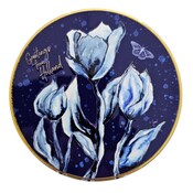 Typisch Hollands Coaster - Holland Sunblush - blue-white