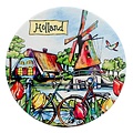 Ter Steege souvenirs Coaster Holland Windmühle und Fahrrad und Tulpen