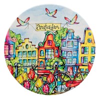 Typisch Hollands Onderzetter Fietsen , Duiven , Tulpen & Huisjes
