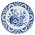 Heinen Delfts blauw Wandbord Fruit Cabinet des Fleurs