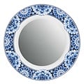 Heinen Delfts blauw Mirror board Cabinet des Fleurs