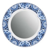 Heinen Delfts blauw Mirror board Cabinet des Fleurs