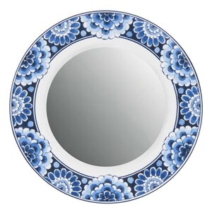 Heinen Delfts blauw Spiegelbord Cabinet des Fleurs