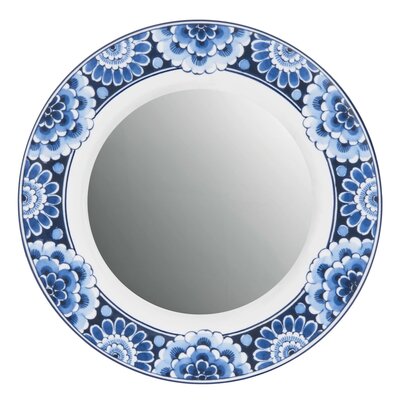 Heinen Delfts blauw Spiegelbrett Cabinet des Fleurs