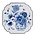Heinen Delfts blauw Applique Stilleven Cabinet des Fleurs