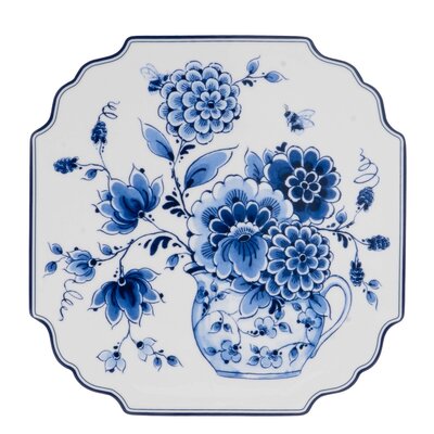 Heinen Delfts blauw Applique Stilleven Cabinet des Fleurs