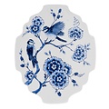 Heinen Delfts blauw Applique Vogels Cabinet des Fleurs