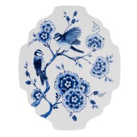 Heinen Delfts blauw Applique Vogels Cabinet des Fleurs